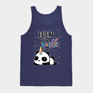 Born to sparkle pandacorn Tank Top